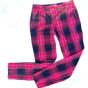 Trina Turk Aubrey Ginza Plaid Slim Trousers